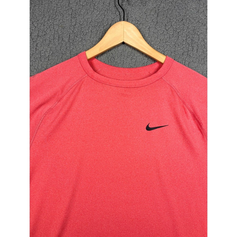 Nike Dri Fit Tall Mens TShirt Coral Red Short Sleeve Crew‎ Neck Athletic Size M - Picture 2 of 10